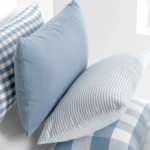 LEEJOOM Light Blue Baby Blue Pillow Covers Plaid Home Decorative Sofa Cushion Cover 30x50cm/45x45cm 1PC