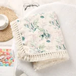 Cute Bear Muslin Squares Cotton Baby Blanket for Newborn Plaid Infant Swaddle Blanket Babies Accessories Bed Summer Comforter - Image 5