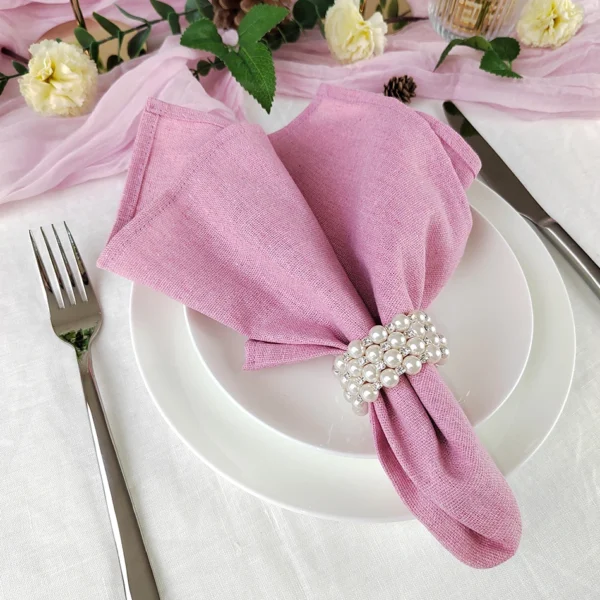 Elegant Cotton Blend Napkins Set of 4 | Perfect for Weddings & Everyday Use