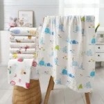 Cotton Baby Bath Towel Boys Girls Towel Blanket For Newborn Baby Bathrobe 4 Layers Gauze Washcloth Infant Swaddle - Image 3