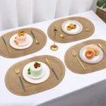Placemats Set of 4,Heat resistant pad,Place Mat Washable Table Mats for Kitchen Dining Table Mixed Color Non-Slip Place mats - Image 2