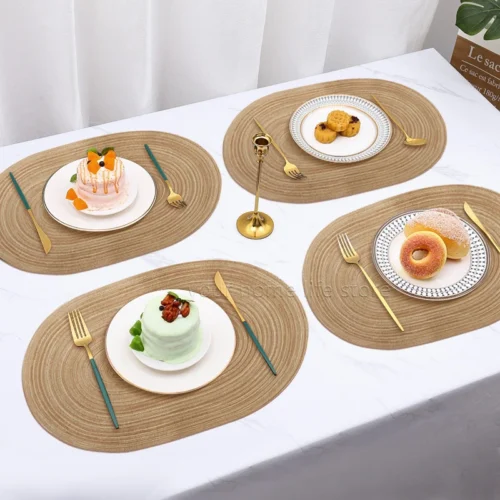 Placemats Set of 4,Heat resistant pad,Place Mat Washable Table Mats for Kitchen Dining Table Mixed Color Non-Slip Place mats