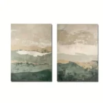 Serene Japanese Wabi Sabi Mountain Canvas Art Set - Image 5