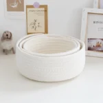 Sundries Storage Baskets Cartoon Hand Woven Kids Toys Desktop Organizer Box Tassels Laundry Baskets Makeup Cosmetic Accessories - Image 4
