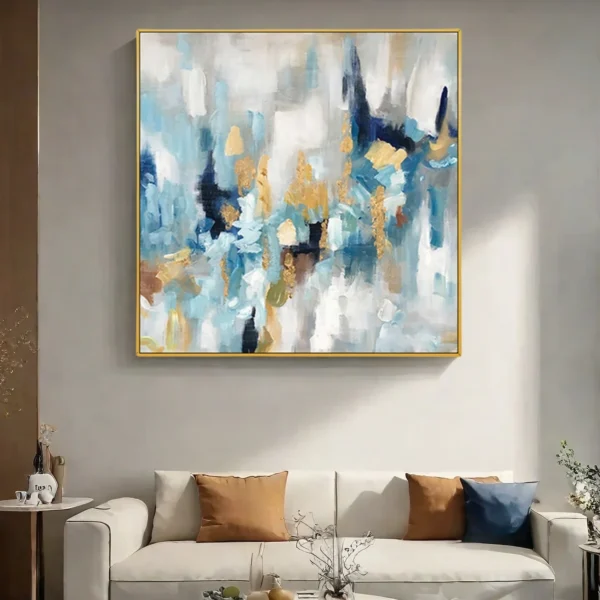 Scrolled Abstract Oil Painting on Canvas – High-End Hand Painted Wall Art for Home Decor