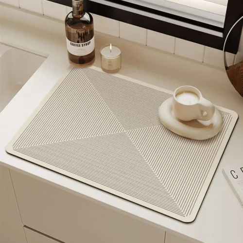 Diatomaceous Non-Slip Dish Drying Mat for Effortless Kitchen Style