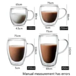 Elegant Heat-Resistant Double Wall Glass Cups for All Beverages - Image 6