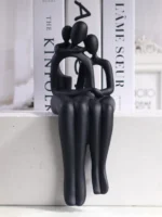 Minimalist Style Abstract Figure Sculpture, Resin Abstract Statues, Home Decor Art Pieces for Bedroom, Living Room and Bookshelf - Image 3