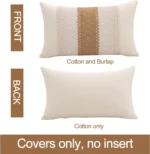 30x50cm Boho Decorative Throw Pillow Cover Cotton & Burlap Textured Striped Woven Bohemian Cushion Cover for Sofa Couch Car - Image 6