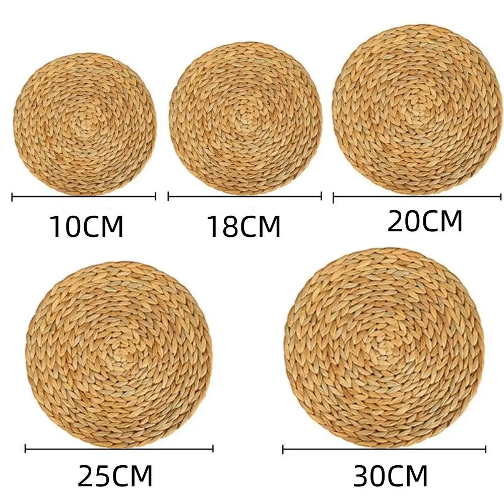 Natual Straw Weave Rattan Round Placemats Cups Mat Dining Table Home Decor Table Decoration Accessories Natual Straw Mats Pads 1 kf S18138448438141c999ef94c24675c000e
