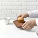 Japanese Style Lovesickness Wooden Tray Rectangular Dining Plate Insulated Solid Wood Pattern Oval Breadboard Tea Cup Plate - Image 4