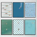 Serene Nordic Pool Scene Canvas Art for Relaxing Spaces