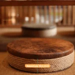Zen Round Straw Pouf: Stylish Tatami Cushion for Meditation - Image 3