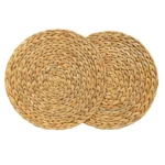 Natual Straw Weave Rattan Round Placemats Cups Mat Dining Table Home Decor Table Decoration Accessories Natual Straw Mats Pads - Image 6