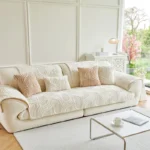 Shu Cotton Velvet Jacquard Sofa Cushion Winter Thickeneded Cover Soft and Comfortable Modern Simple Wind Cover Cat Cushion Plush Sofa Cover Cover