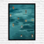Whimsical Coastal Canvas Art - Cartoon Beach Vibes for Home - Image 3