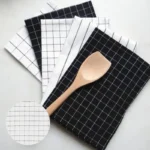 Elegant Cotton Tea Napkin in Black & White - 60 x40 cm - Image 5