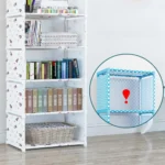 Portable Bookshelf Multi-layer DIY Easy Assembly Bookcase Multi-layer Decor Storage bookshelves Debris Rack Shelf Organizer - Image 3