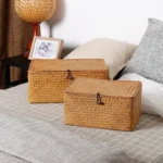 1PCS Manual Woven Storage Basket Lid Debris Consolidation Box Sorting Jewelry WF1016 - Image 3