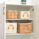 1Pcs Wicker Basket Nautral Seagrass Storage Box Basket Woven Rectangular Bins Container Rattan Storage Kitchen Organizer - Image 2