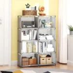Multi-Layer Bookcase Square Storage Shelf Easy Assembly Bookcase Living Room and Study Bedroom Storage Shelf Simple Bookshelf - Image 2