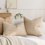 Soft Corduroy Throw Pillow Covers Solid Striped Fabric Cushion Case for Home Sofa Living Room Bed Decoration - Image 2
