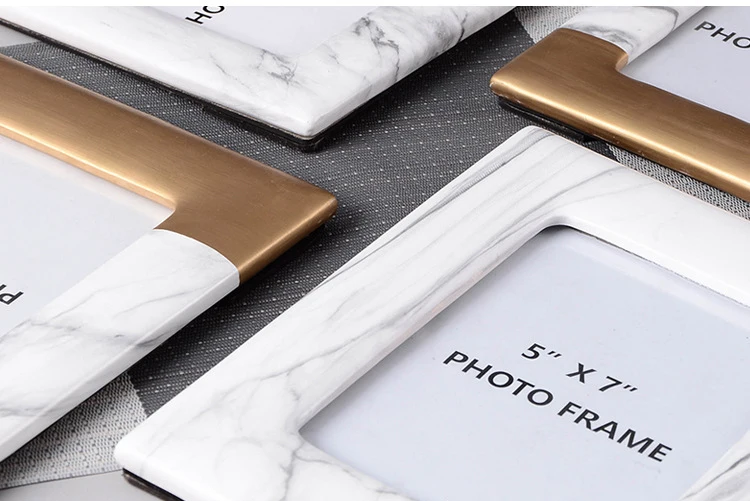 European Modern White Marble Accents Ceramic Photo Frame Rectangle 3.5x5 4x6 5x7 Inches For Home Tabletop Decoration 8 kf S1bd3311671454cde8ca388be45263faeI