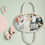 Multifunctional Mommy Bag Cotton Rope Diaper Bag Travel Portable Handbag Multifunctional Baby Products Organizer Basket - Image 2