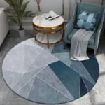 VIKAMA Round Crystal Velvet Carpet Soundproof & dirty-resistant Rug Office Computer Swivel Chair Rocking Table Study Bedroom Mat