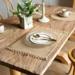 2 PCS Braided Placemats Heat Resistant Jute Table Mats Farmhouse Woven Fabric Natural Place Mats for Decorations Indoor Outdoor - Image 5