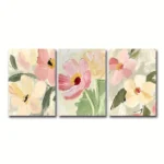 Charming Pastel Floral Canvas Art Set for Dreamy Decor - Image 5