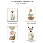 Boho Abstract Plant Canvas Prints - Modern Wall Art Trio - Image 6