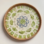Korean Handmade Rattan Round Shell Tray Household Cake Bread Breakfast Basket Snacks Dried Fruit Plate Home Decoration Ornaments - Image 3