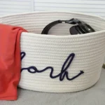 Multifunctional Dog Toys Basket Travel Out Portable Cotton Rope Diaper Bag Woven Pet Baskets Storage Bin Decoration Gift 2024 - Image 6