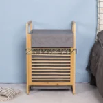 Laundry Basket Home Large Dirty Laundry Basket Bamboo Fabric With Cover Design Breathable Storage Basket For Dirty Clothes - Image 3