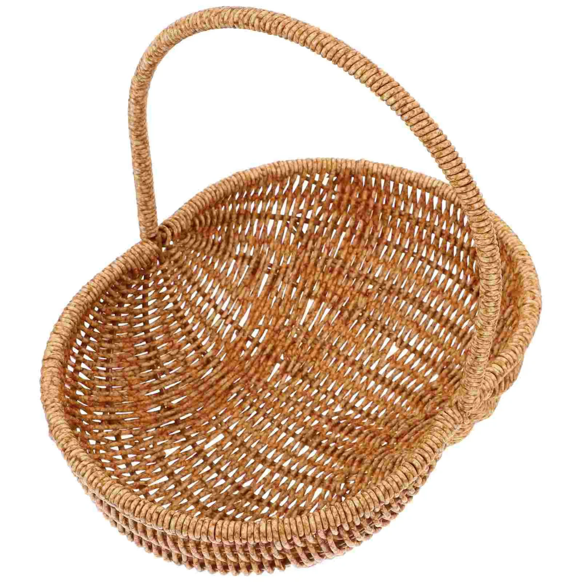Portable Picnic Basket Woven Baskets Fruits Vegetable Shopping Handmade Container ganization Bins Home Storage - Image 1