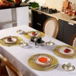 Set of 6 Round Braided Placemats 34CM Table Mats for Dining Tables Christmas Halloween Woven Washable Non-Slip Place mats - Image 4