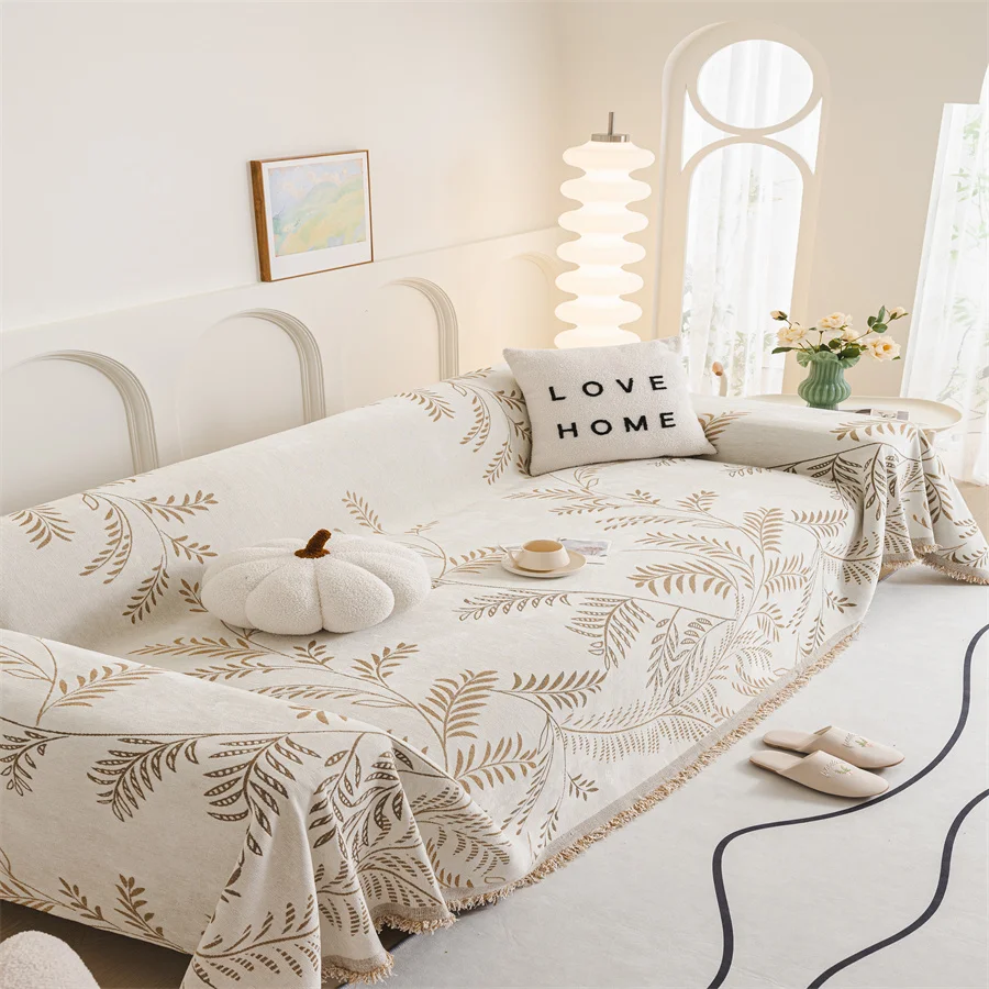 Kf-S202E62Df6A8B4B05Ad4B6B262F0E07Cep Cozy Woven Cotton Sofa Blanket - Transform Your Living Space - Image 1
