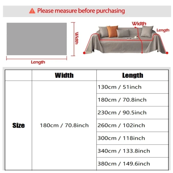 Luxurious Chenille Sofa Cover - Scratch-Resistant, Washable Comfort