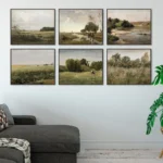Countryside Nature Landscape Oil Painting Canvas Prints Farmhouse Wall Art Pictures Rural Scenery Poster Living Room Home Decor