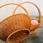 Outdoor Picnic Fruit Hand Basket Tall Rattan Simple Home Shopping Decoration Storage Woven Gift Basket Rattan Basket - Image 2