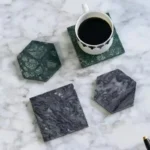 1PCS Marble Coasters Round Anti-skidding and High-Temperature Drink Mats Reusable Tea Pads Kitchen Home Tableware Accessories - Image 4