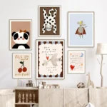 Whimsical Animal Wall Art for Kids' Rooms - Canvas Prints