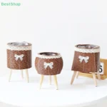 Fashion Rattan Woven Creative Flower Pot With Legs Durable Hand Wove Plant Stand Desktop Plant Pot Basket - Image 2