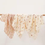 Cotton Swaddle Blanket Baby Blanket Floral Print Muslin Diaper Swaddle New Born Crinkle Fabric Stroller Cover - Image 4