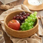 Handwoven Rectangular Rattan Wicker Basket Fruit Tea Snack Bread Picnic Cosmetic Storage Box Kitchen Supplies Household Tools - Image 4