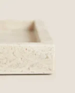 Wabi-Sabi Style Yellow Travertine Tray, Rectangular Beige Marble Stone Tray, Bathroom Ornament, Wholesale, 30x20x3cm - Image 6