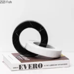 Marble Round Ring Ceramic Annular Knot Statue Abstract Crafts Desk Decoration Creative Knot Sculpture Room Aesthetics Decor - Image 3