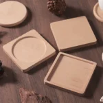 2PCS/Lot 8.8cm Walnut Wooden Coaster Round Square Beech Blank Wood Cup Mat Durable Heat Resistant Tea Coffee Cup Pad Placemats - Image 5