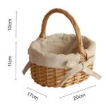 Wedding Basket Fruit Bow-knot Featuring Large Capacity Wedding Bridal Girl Flower Basket Storage Basket - Image 6